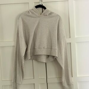 ALO Yoga Tan Ribbed Hoodie